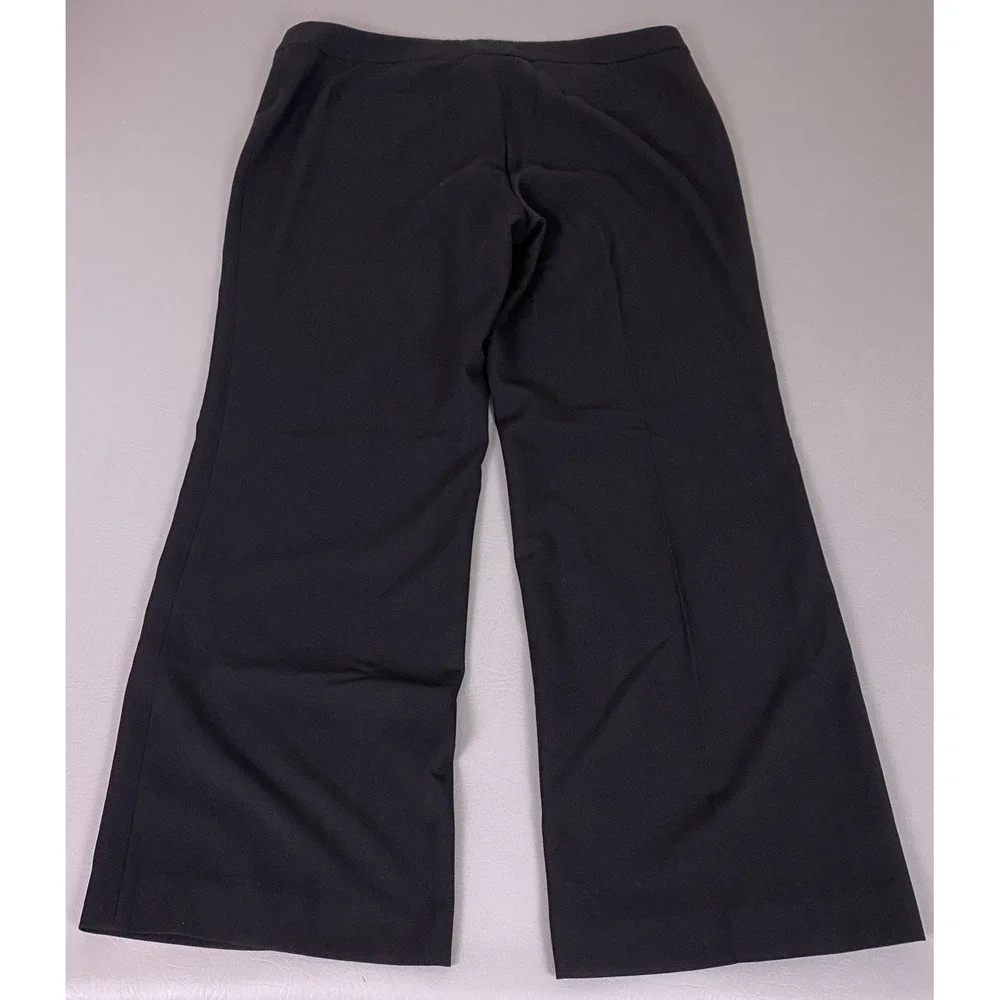 Jones New York Collection Wide Leg Pants Womens 14 Black Stretch Trousers Career